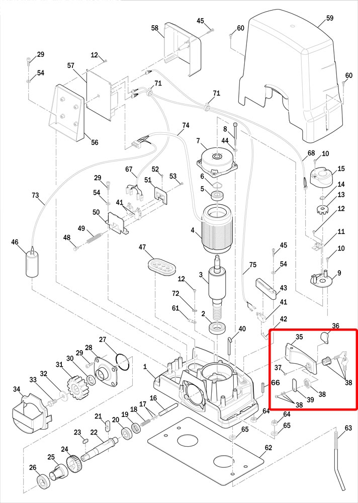 662450000Q0 del motor Aprimatic Onda 600.