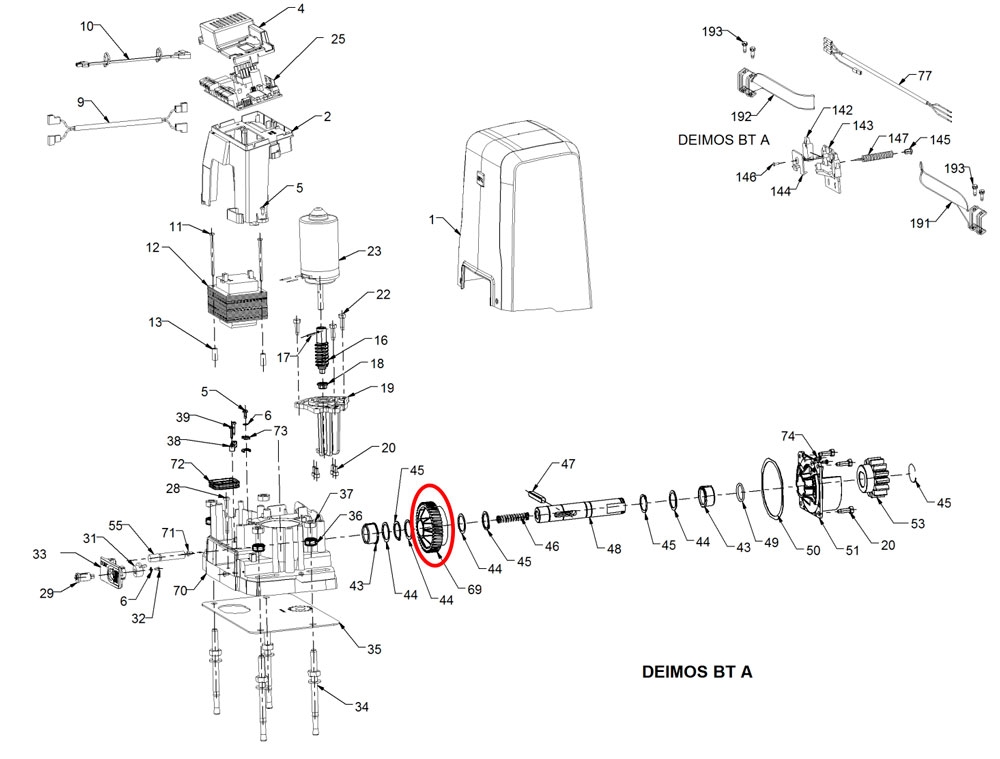 I100009 10002 del motor BFT Deimos ULTRA BT A