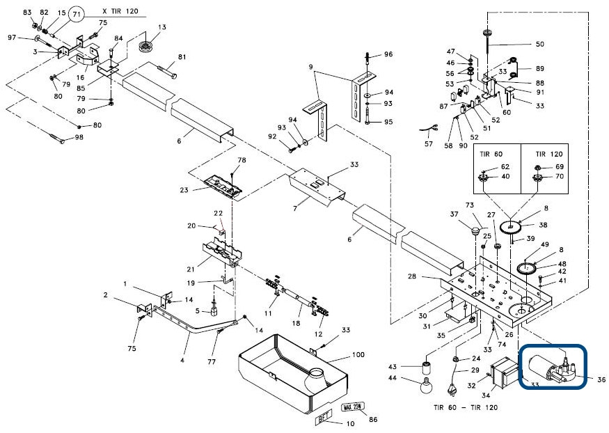 I098923 del motor BFT TIR 60