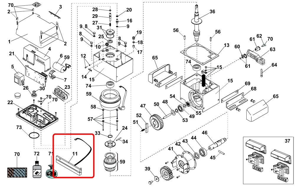 63000709 del motor FAAC 746/844