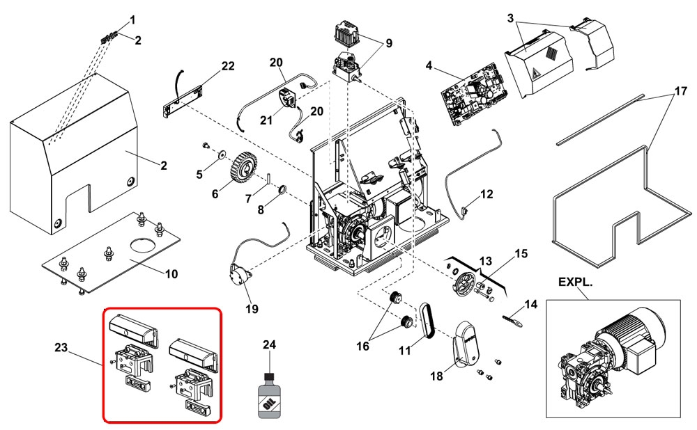 63001035 del motor FAAC C851