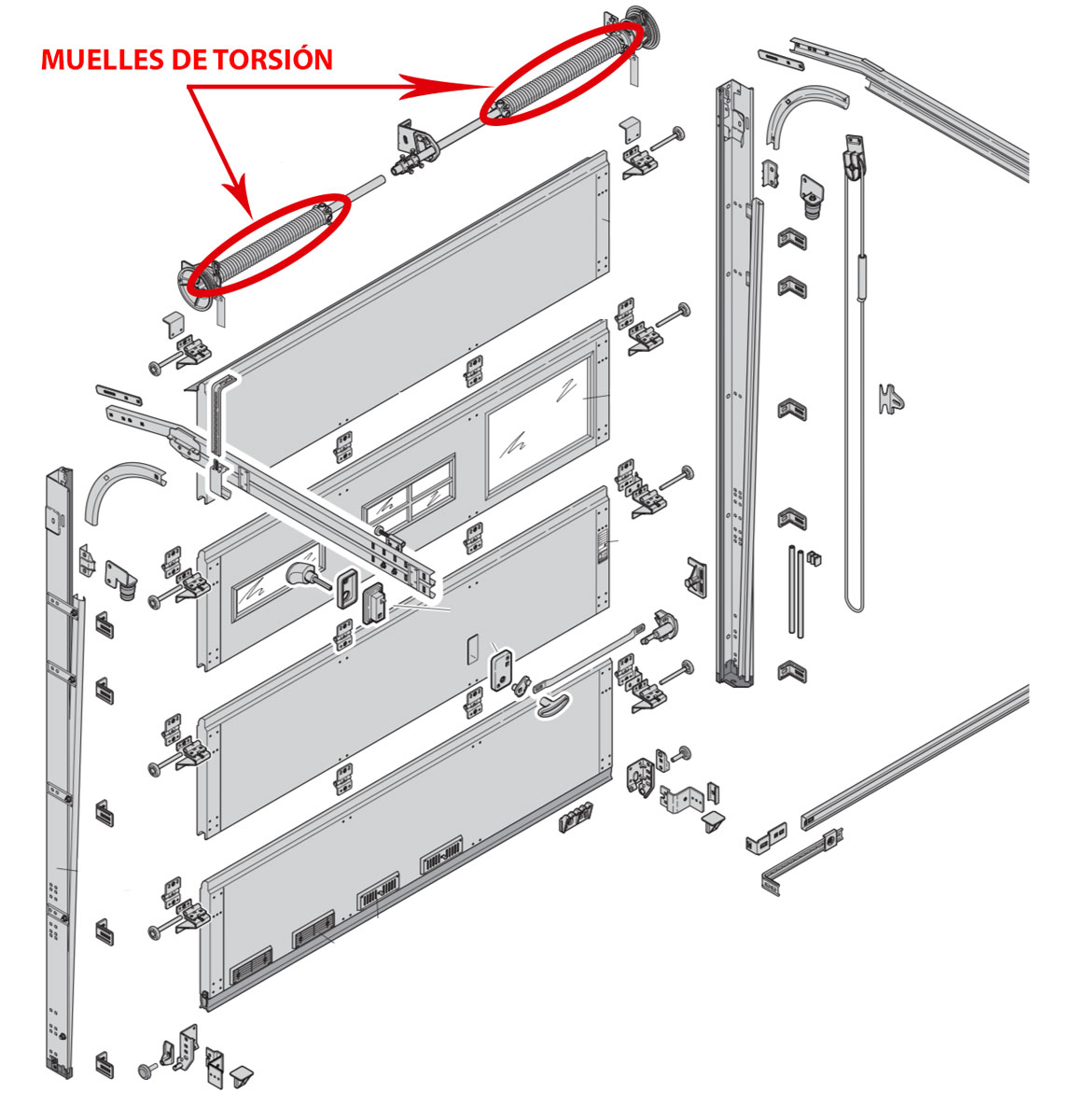 Muelles de torsión de las puertas de garaje Hörmann Puerta de garaje hörmann