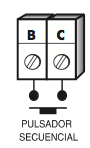 Regleta de conexión para pulsador adicional