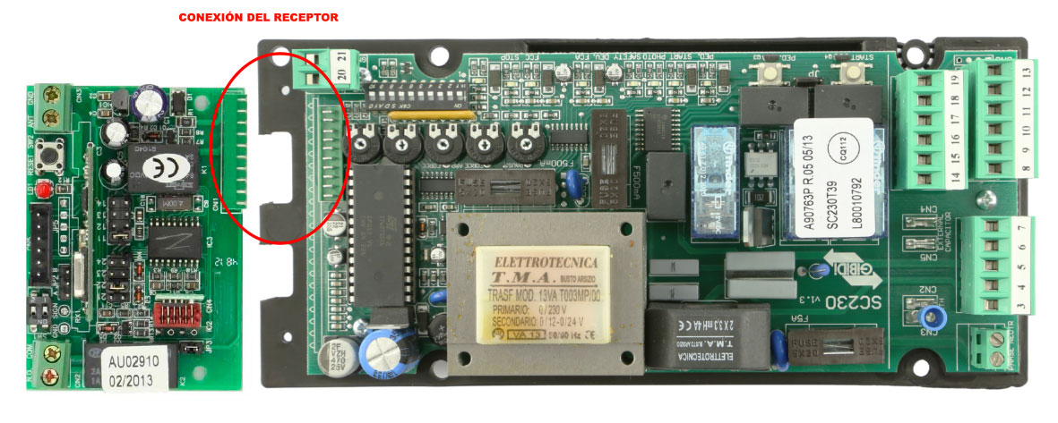 Receptor y cuadro GIBIDI