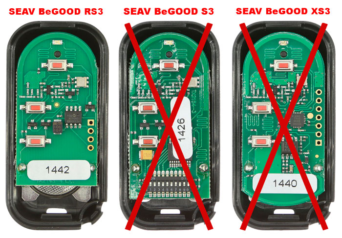 Mandos SEAV Be Good RS3, Be Good XS3 y Be Good S3