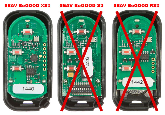 Mandos SEAV Be Good XS3, Be Good RS3 y Be Good S3