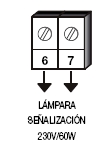 Bornas para salida de alimentación de lámparas de seguridad