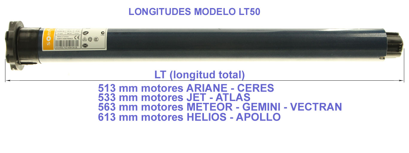 Longitud Somfy LT50