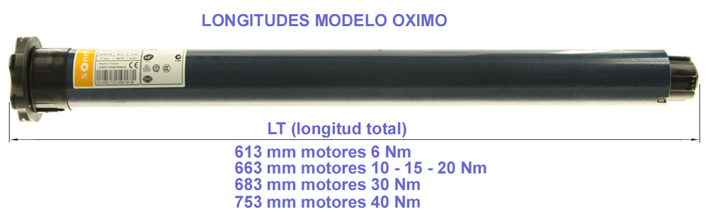 Longitud Somfy Oximo