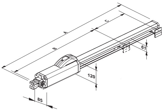 Dimensiones motor FAAC 422