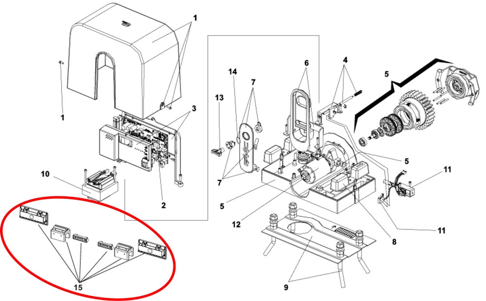 63001035 del motor FAAC C720/C721